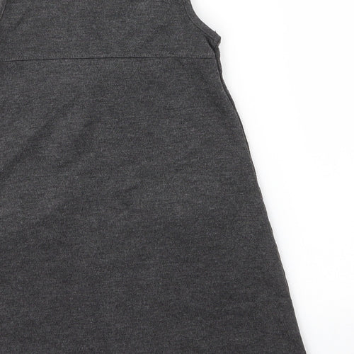 Lily & Dan Girls Grey  Viscose A-Line  Size 3 Years  Round Neck