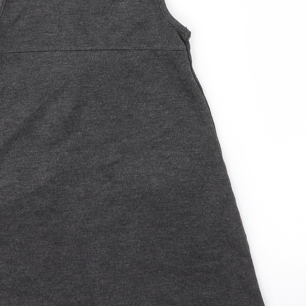 Lily & Dan Girls Grey  Viscose A-Line  Size 3 Years  Round Neck