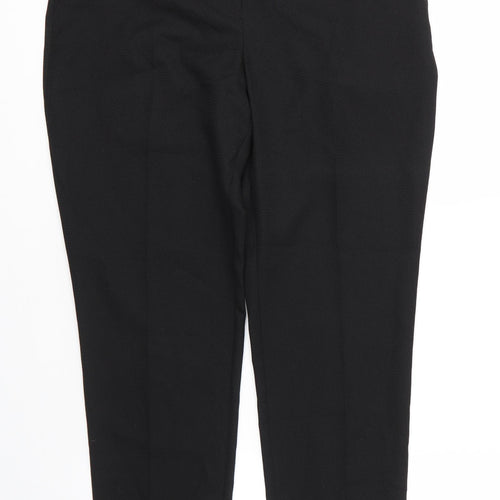 Dorothy Perkins Womens Black  Polyester Carrot Trousers Size 10 L27 in Regular Zip