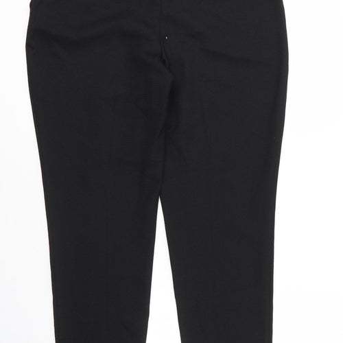 Dorothy Perkins Womens Black  Polyester Carrot Trousers Size 10 L27 in Regular Zip