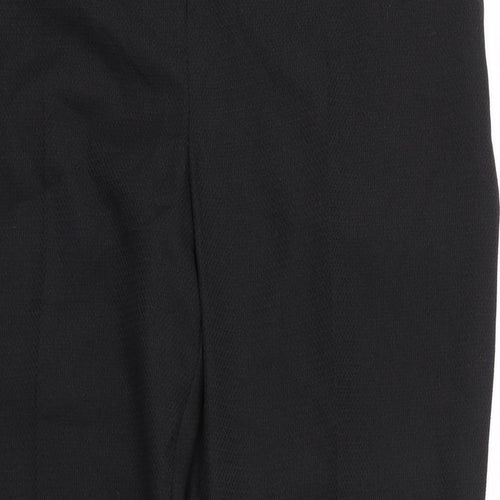 Dorothy Perkins Womens Black  Polyester Carrot Trousers Size 10 L27 in Regular Zip