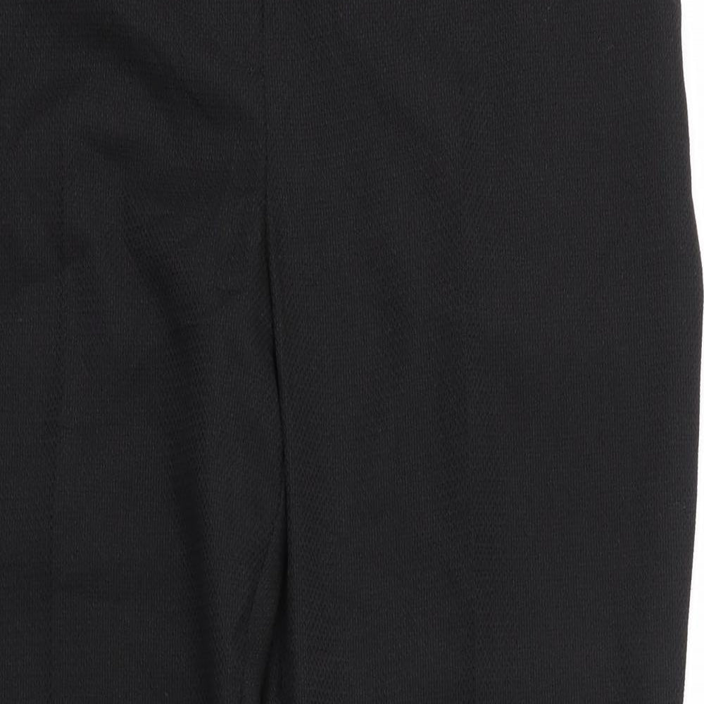 Dorothy Perkins Womens Black  Polyester Carrot Trousers Size 10 L27 in Regular Zip