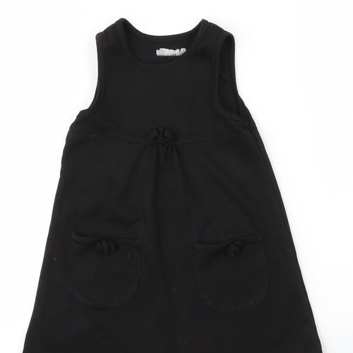 Lily & Dan Girls Black  Viscose A-Line  Size 3 Years  Round Neck