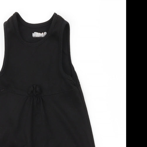 Lily & Dan Girls Black  Viscose A-Line  Size 3 Years  Round Neck