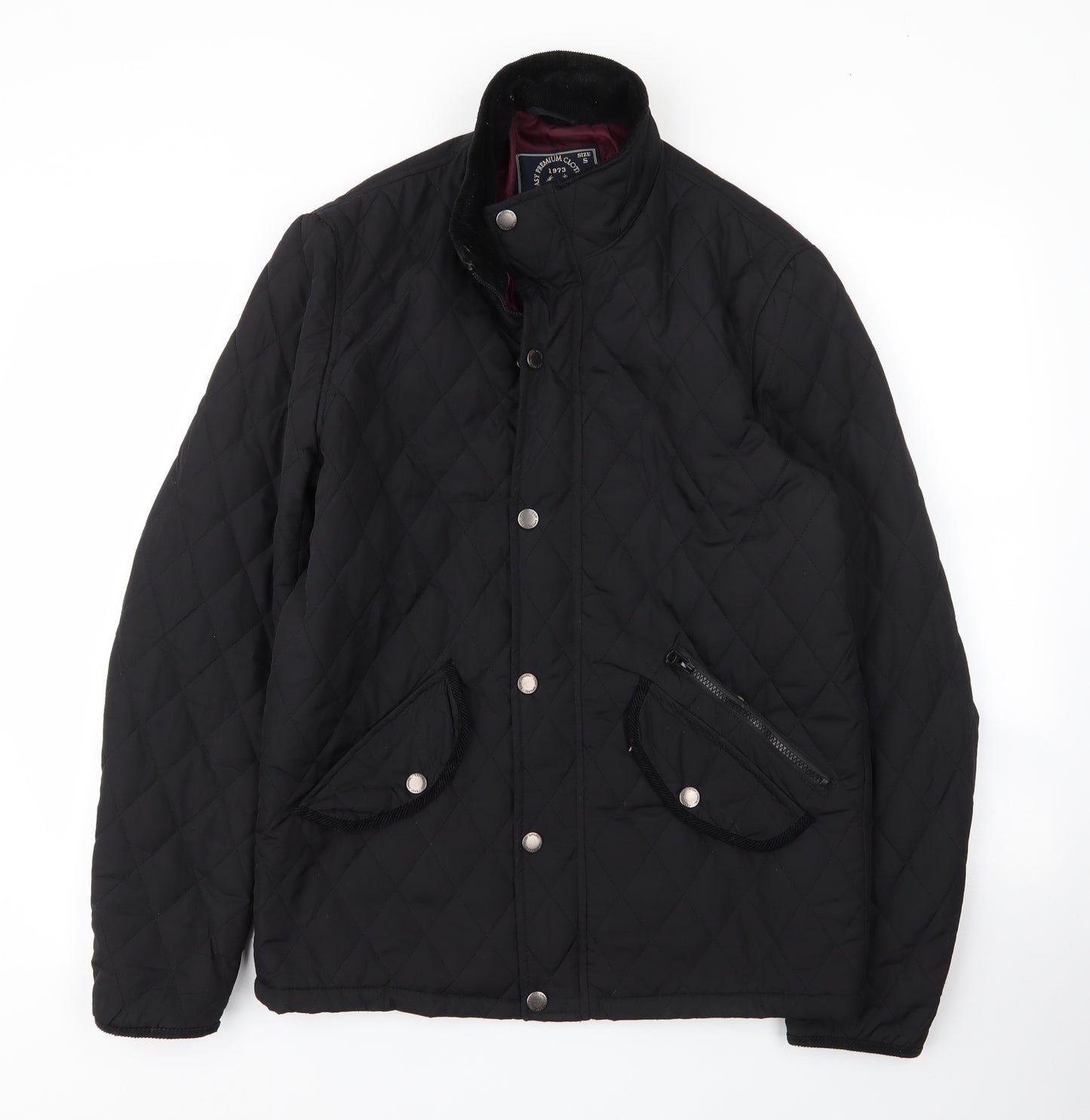 Matalan Mens Black   Quilted Coat Size S  Zip