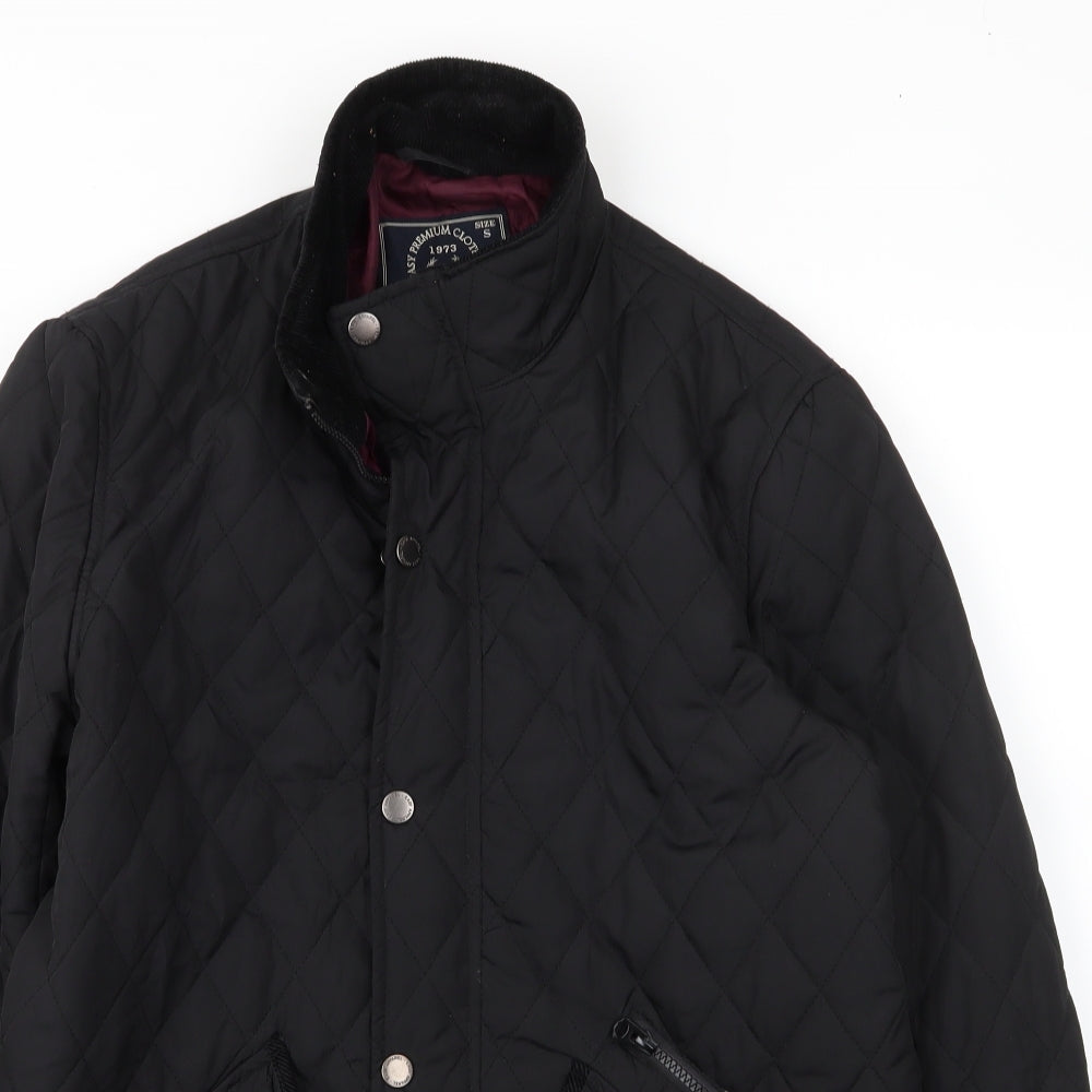 Matalan Mens Black   Quilted Coat Size S  Zip