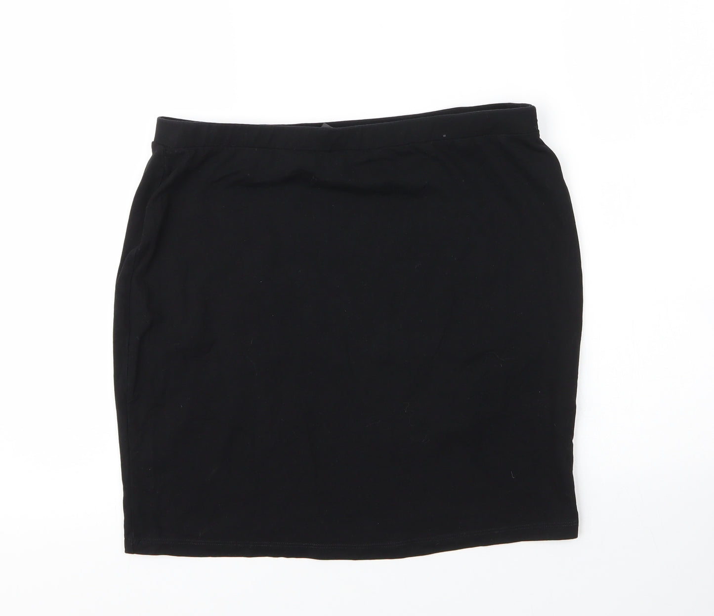 Primark Womens Black  Cotton Bandage Skirt Size 14