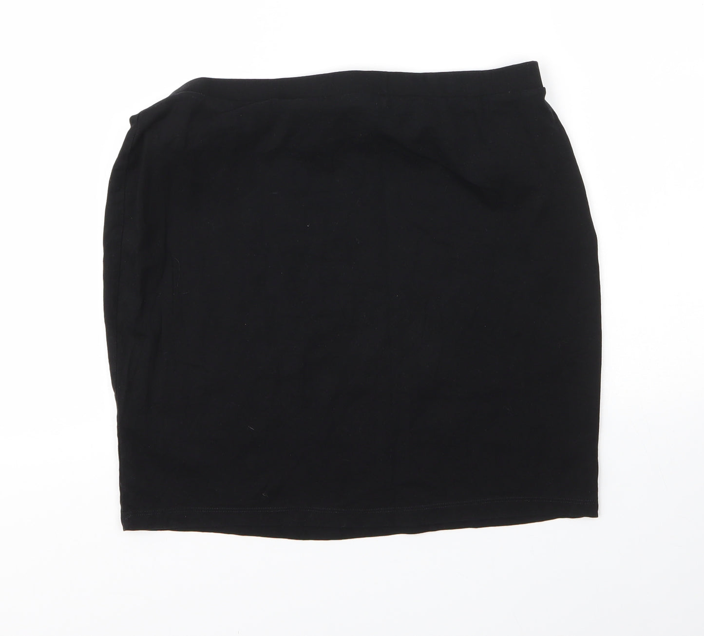 Primark Womens Black  Cotton Bandage Skirt Size 14
