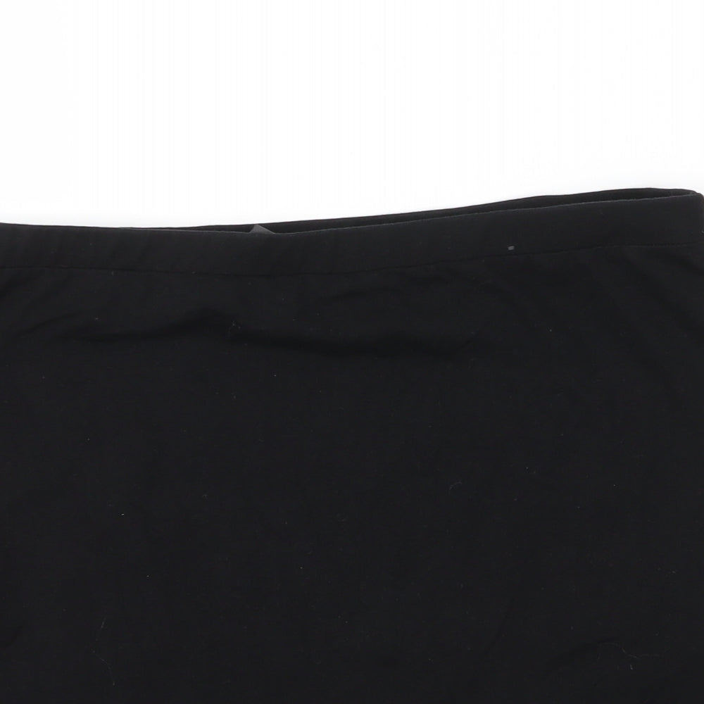 Primark Womens Black  Cotton Bandage Skirt Size 14
