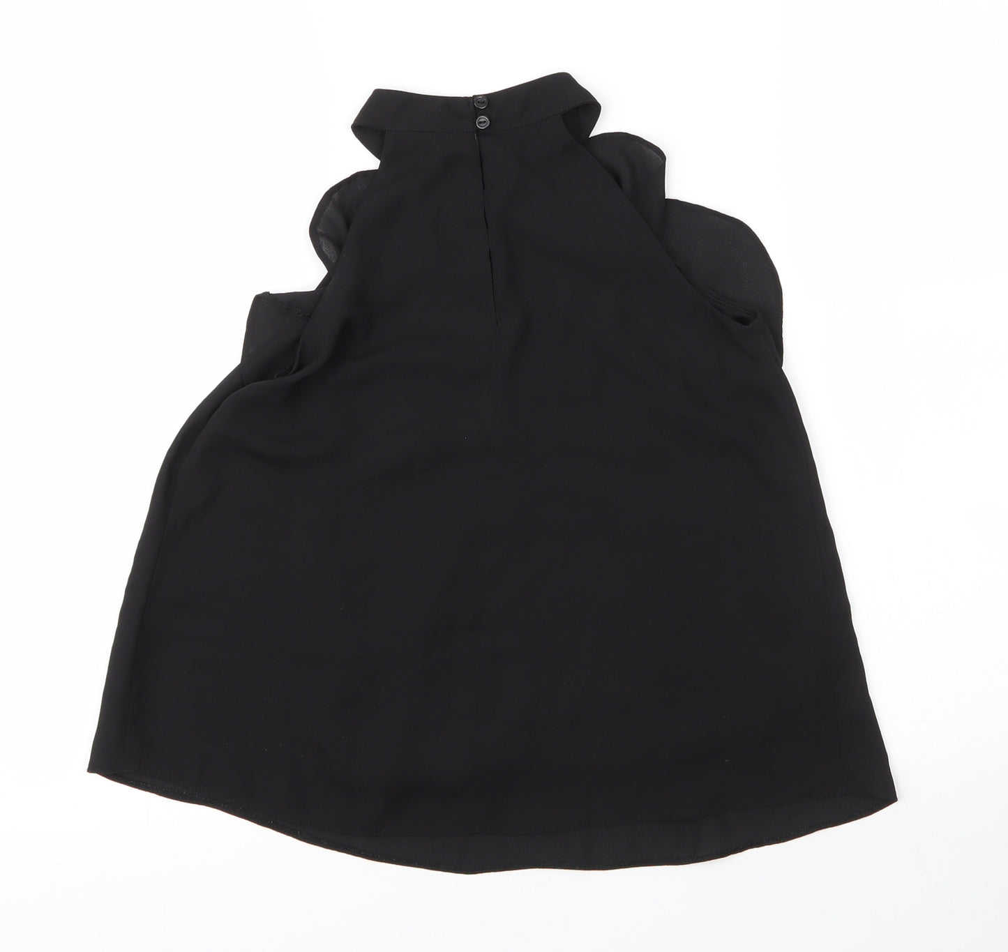 Matalan Girls Black  Polyester Basic Blouse Size 11 Years Round Neck