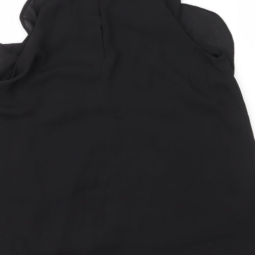 Matalan Girls Black  Polyester Basic Blouse Size 11 Years Round Neck