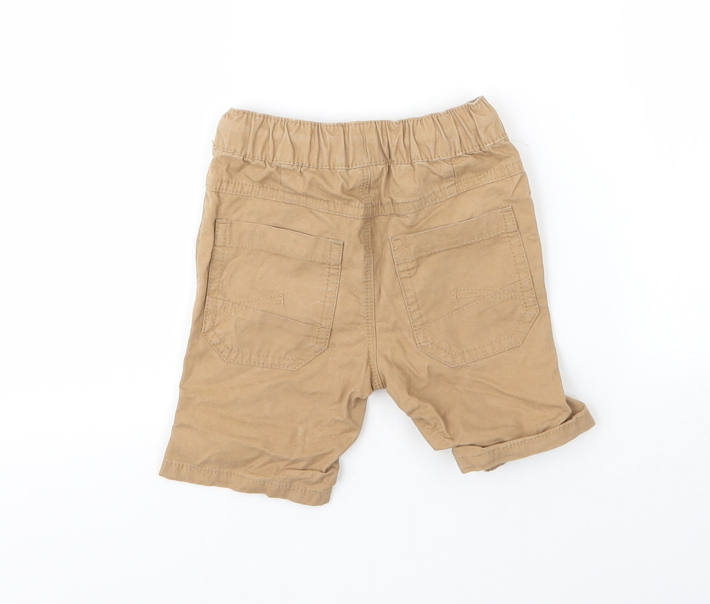 NEXT Boys Beige  Cotton Capri Trousers Size 12 Months  Drawstring
