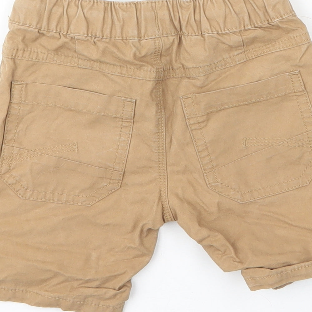 NEXT Boys Beige  Cotton Capri Trousers Size 12 Months  Drawstring