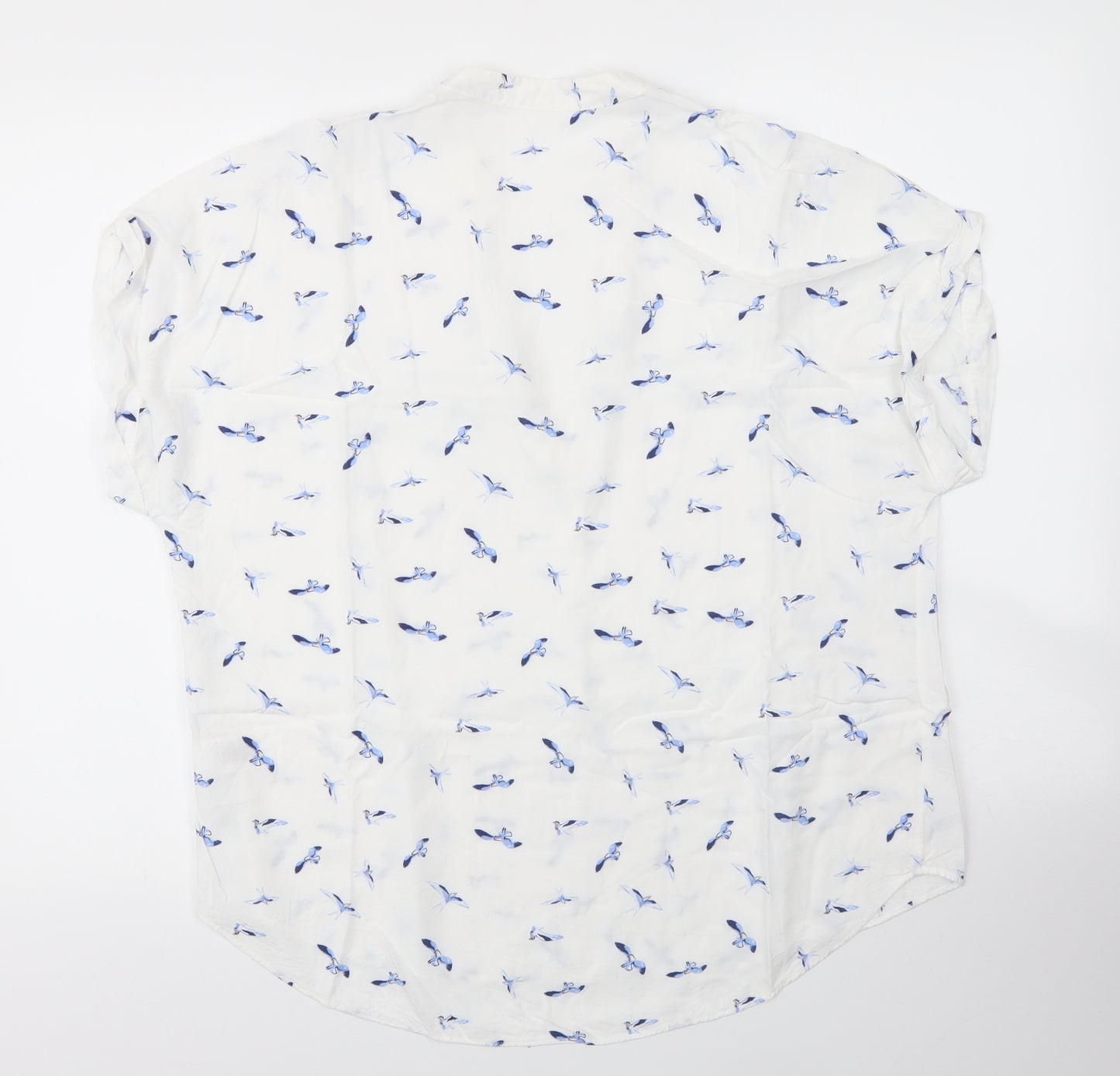 Primark Womens White  Viscose Basic Blouse Size 18 V-Neck