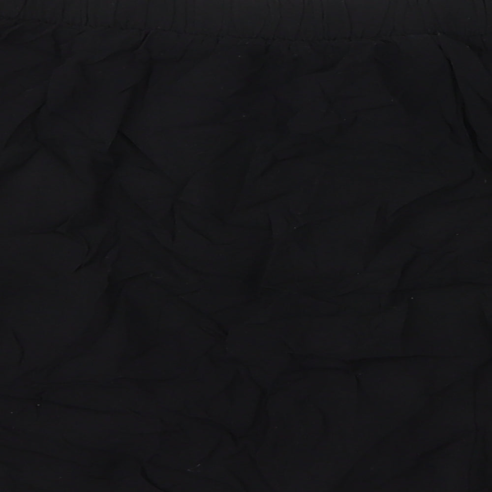 New Look Womens Black  Viscose A-Line Skirt Size 16   Button