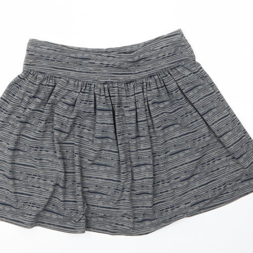 Gap Womens Grey Striped Polyester A-Line Skirt Size S
