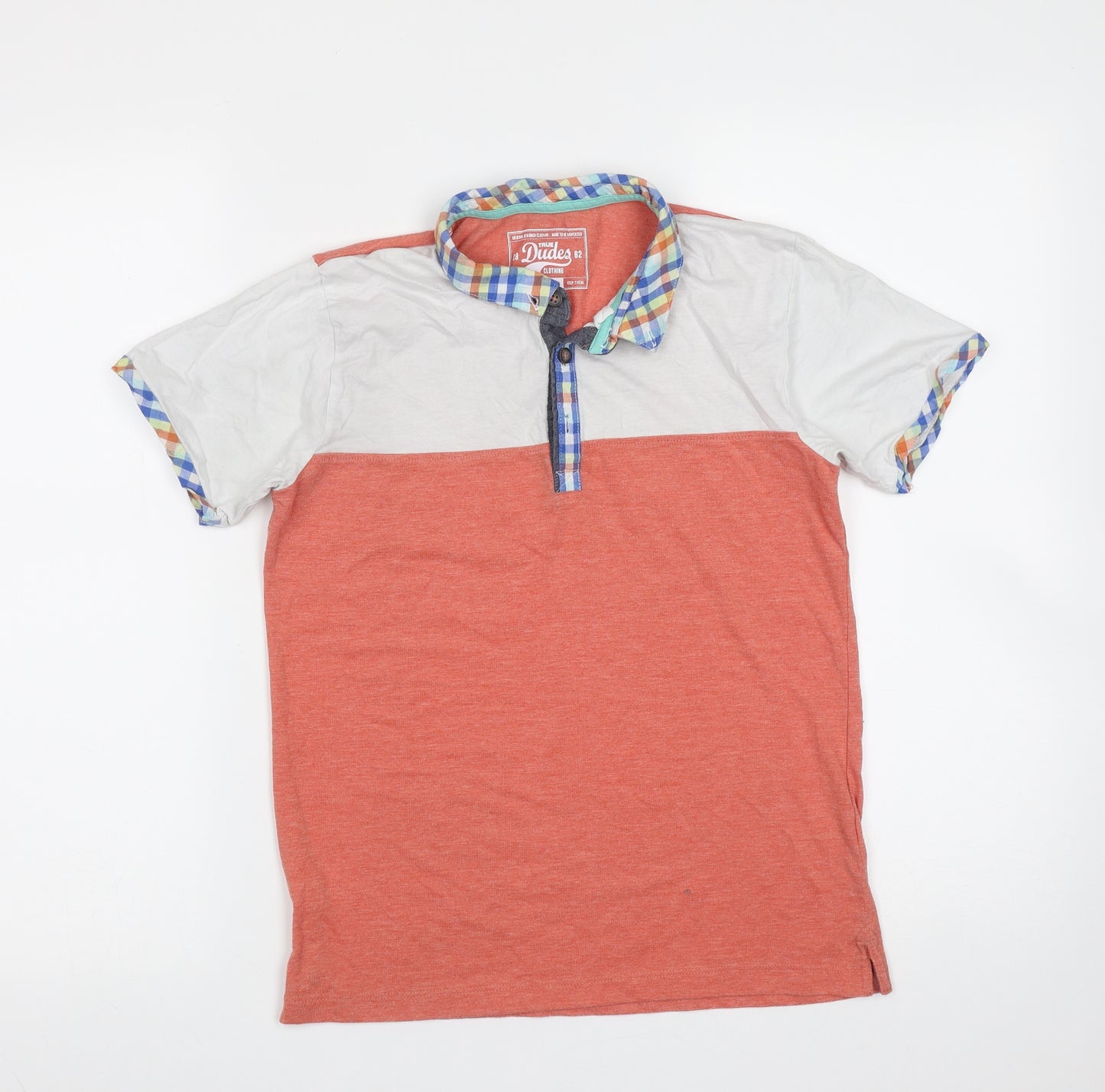 Matalan Boys Orange  Polyester Basic Polo Size 10-11 Years Collared
