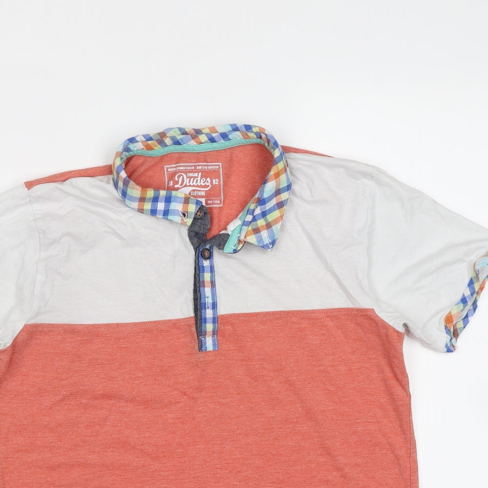 Matalan Boys Orange  Polyester Basic Polo Size 10-11 Years Collared