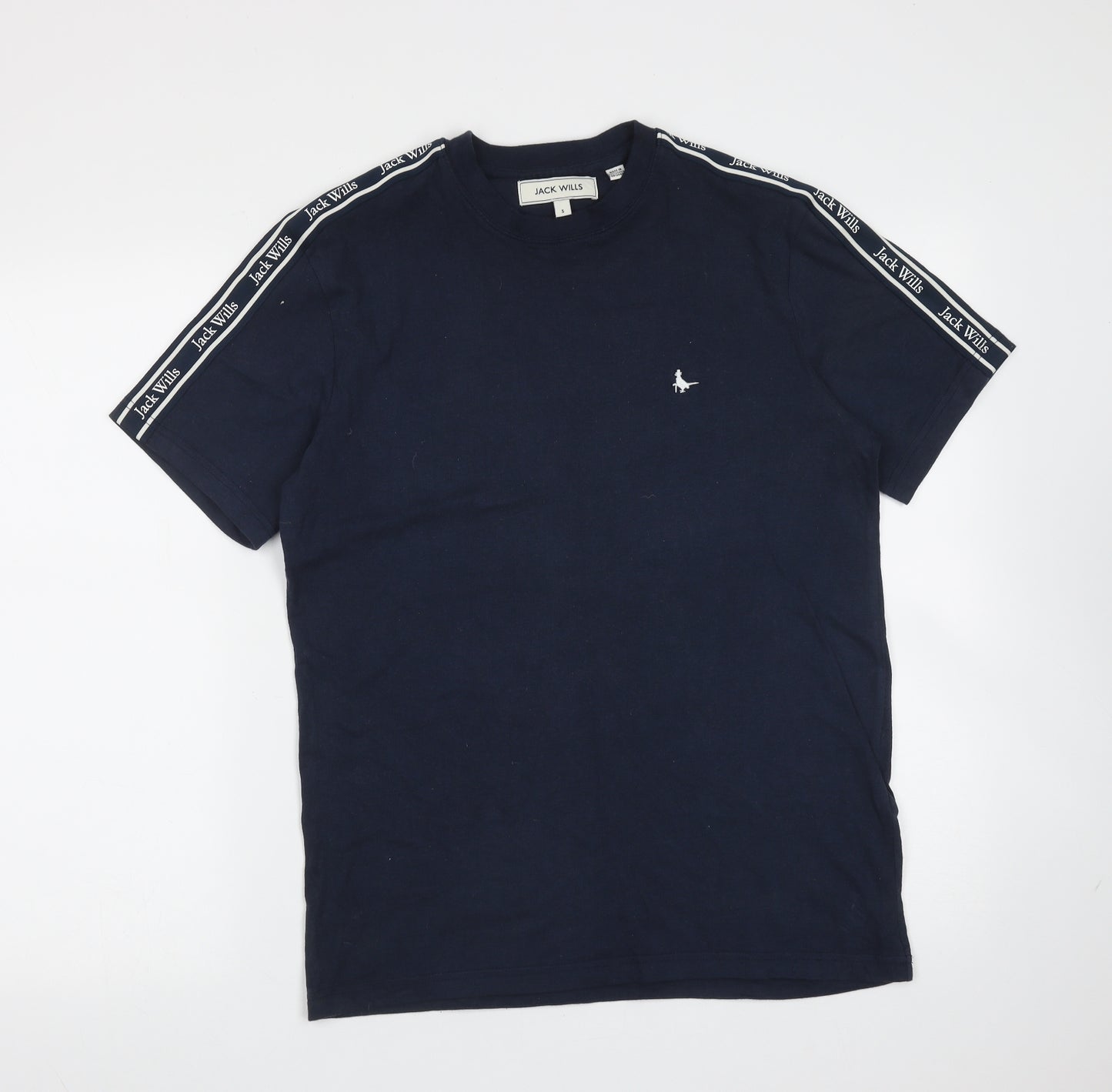 Jack Wills Mens Blue  Cotton  T-Shirt Size S Round Neck