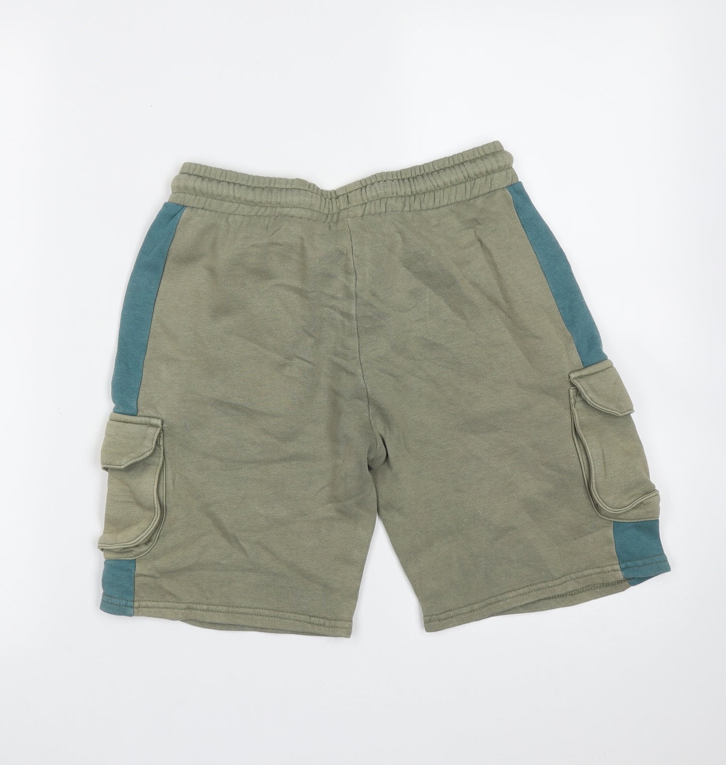 George Boys Green  Cotton Sweat Shorts Size 11-12 Years  Regular Drawstring