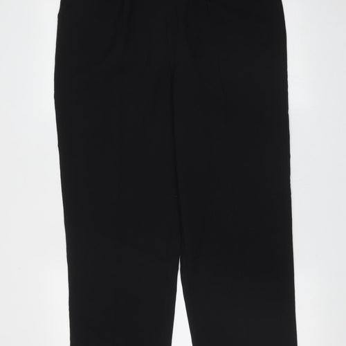 BM Womens Black  Polyester Trousers  Size 14 L27 in Regular