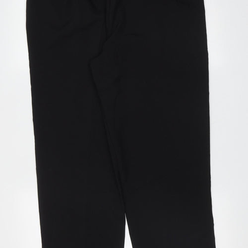 BM Womens Black  Polyester Trousers  Size 14 L27 in Regular