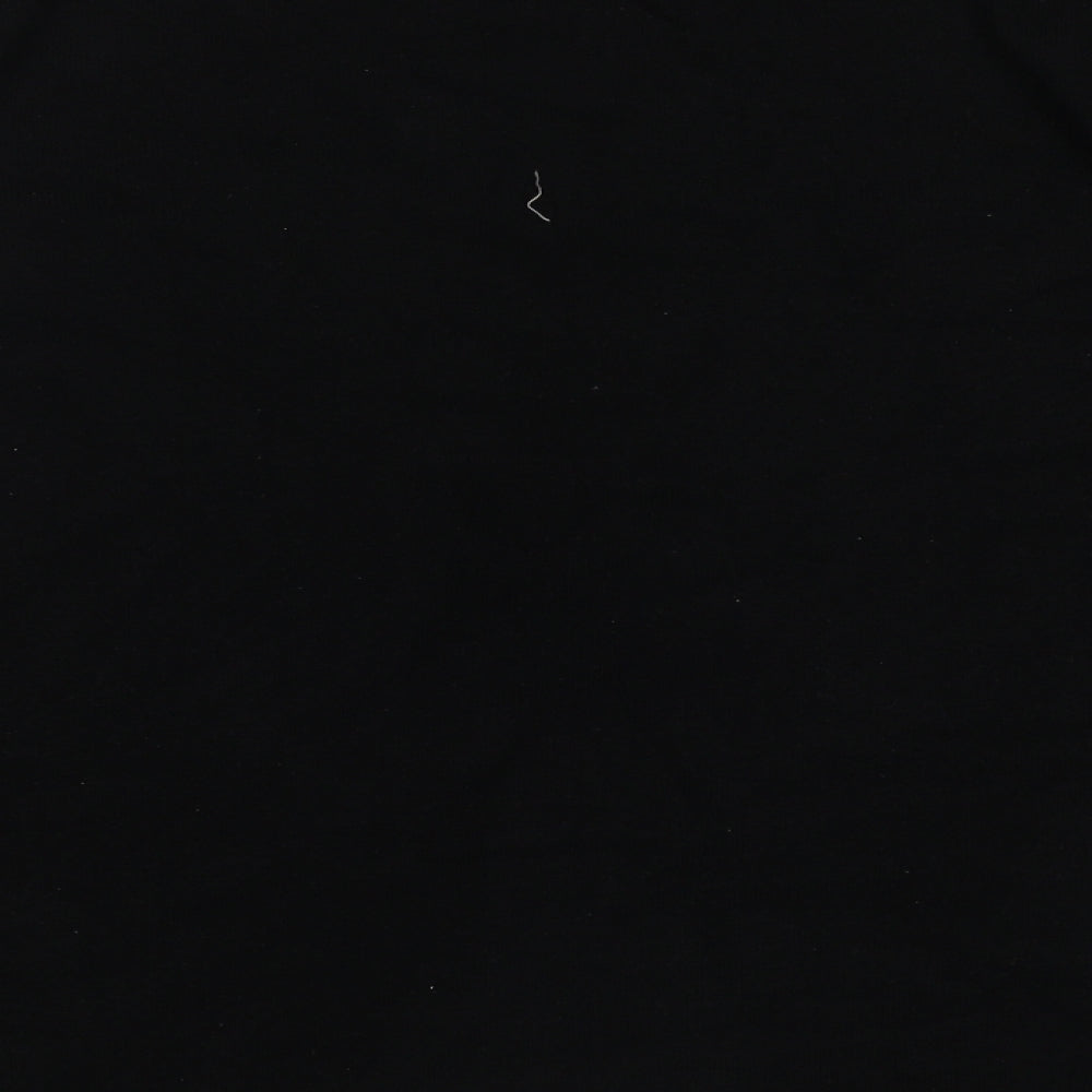 Classic Womens Black Round Neck  Acrylic Pullover Jumper Size 18