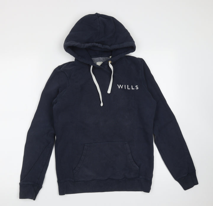 Jack Wills Womens Blue Cotton Pullover Hoodie Size 8