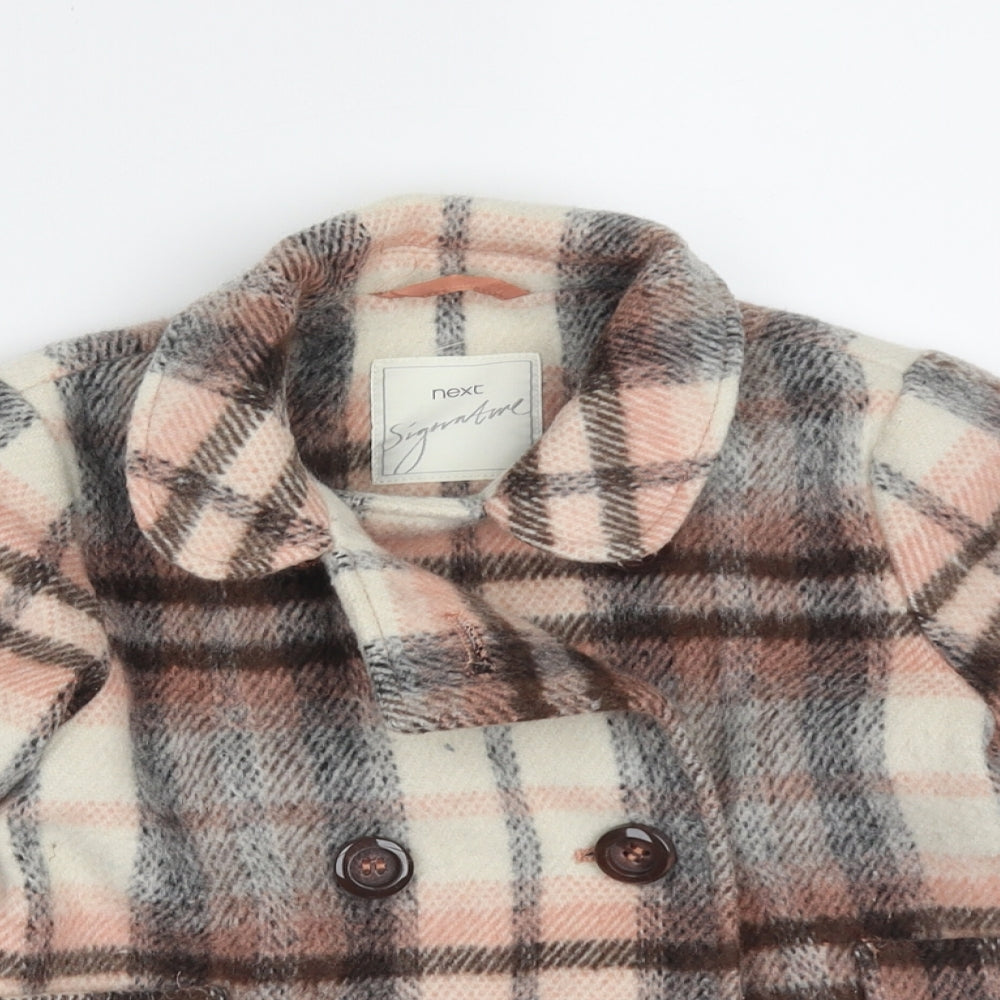 NEXT Girls Pink Check  Jacket  Size 2-3 Years  Button