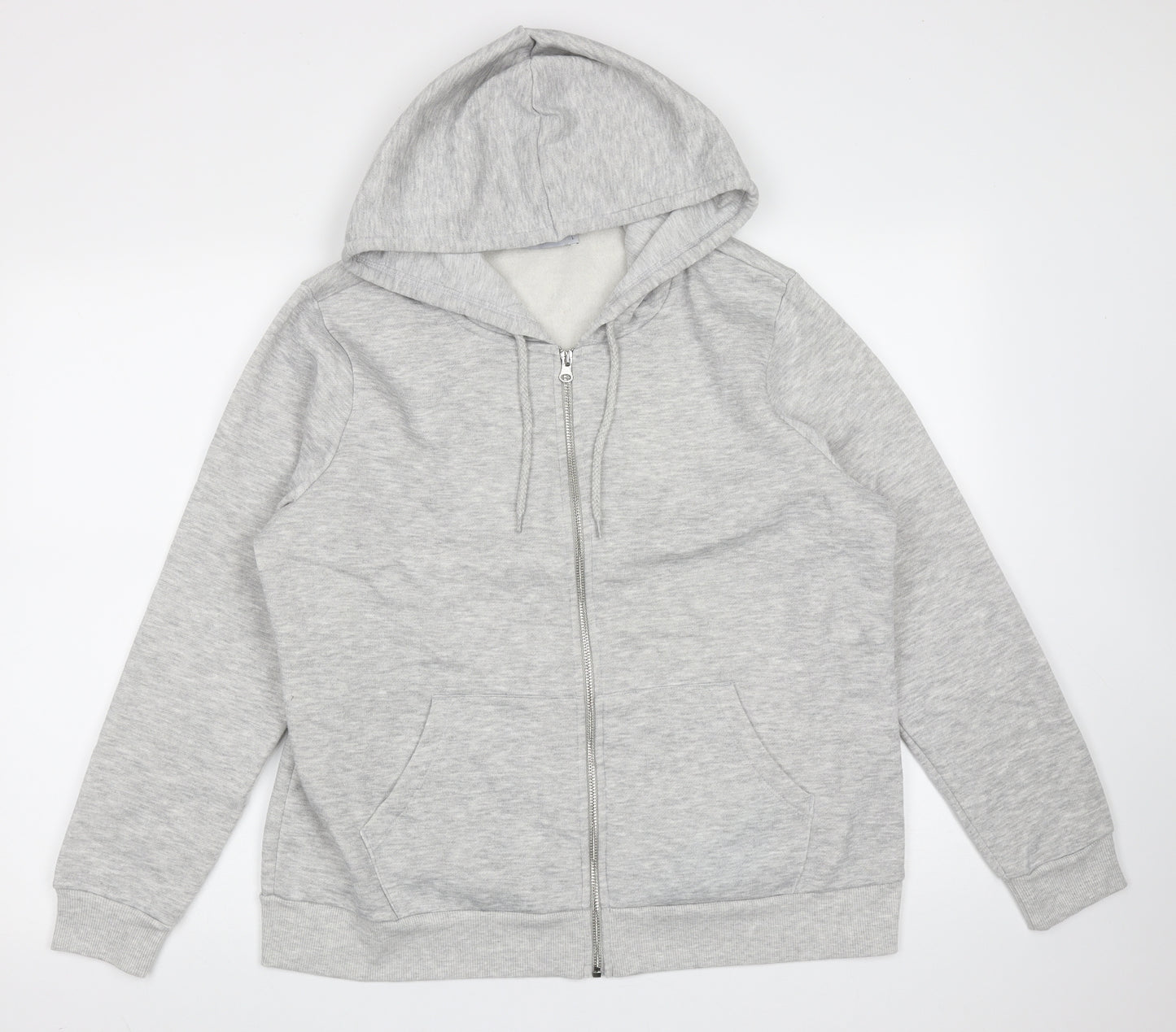 Papaya Womens Grey  Polyester Full Zip Hoodie Size L  Zip