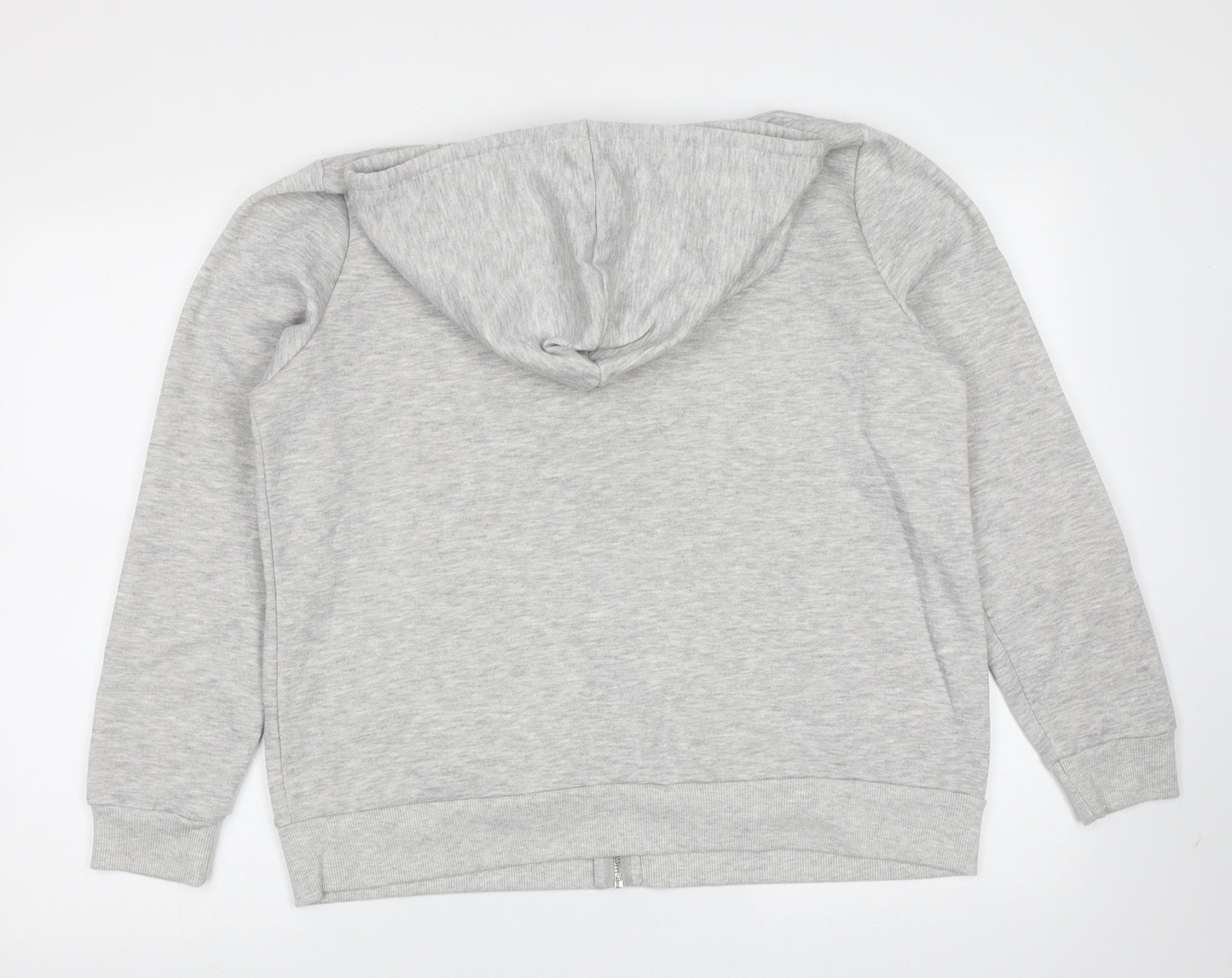 Papaya Womens Grey  Polyester Full Zip Hoodie Size L  Zip