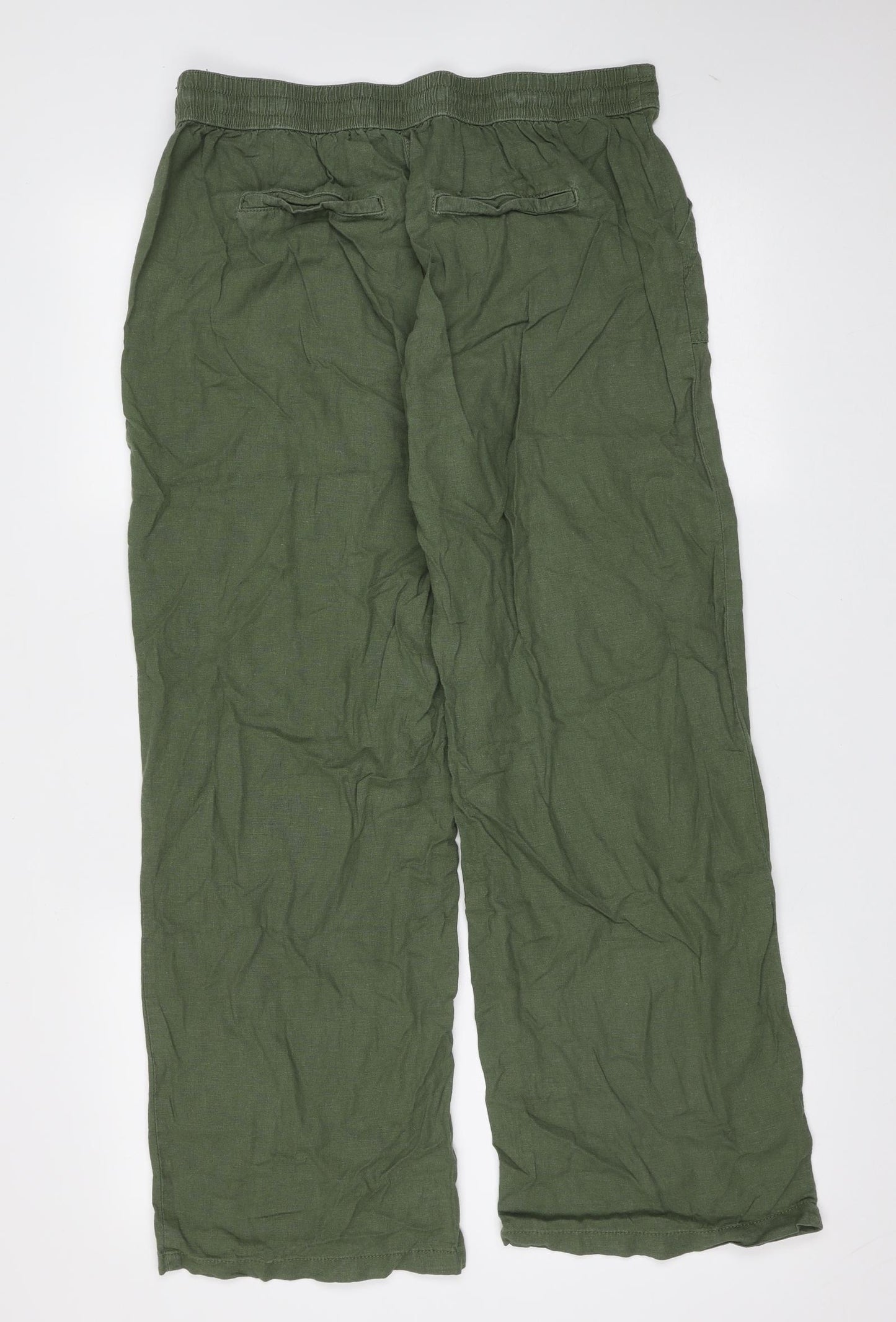 George Womens Green  Linen Trousers  Size 12 L29 in Regular