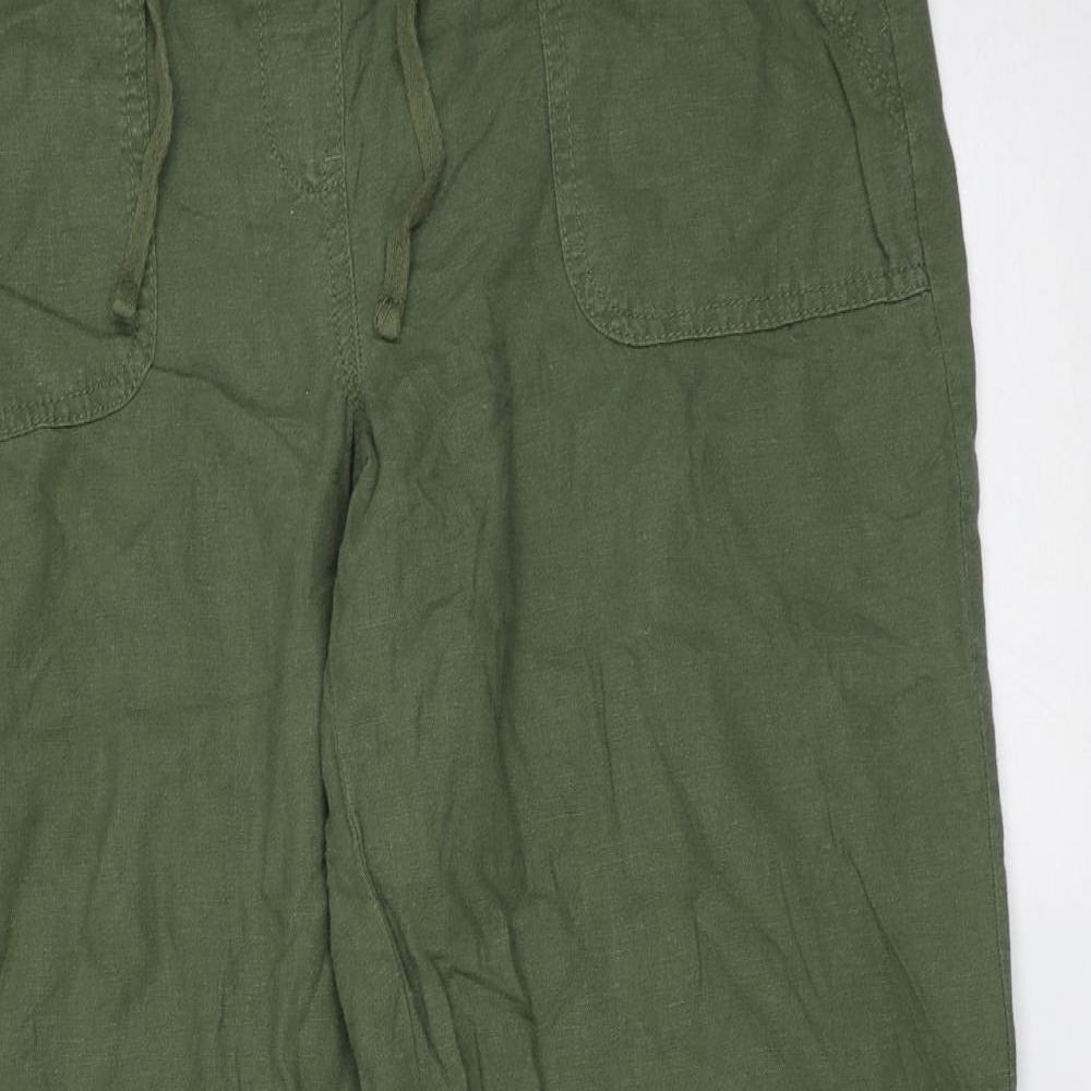 George Womens Green  Linen Trousers  Size 12 L29 in Regular