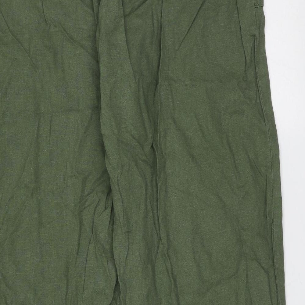 George Womens Green  Linen Trousers  Size 12 L29 in Regular