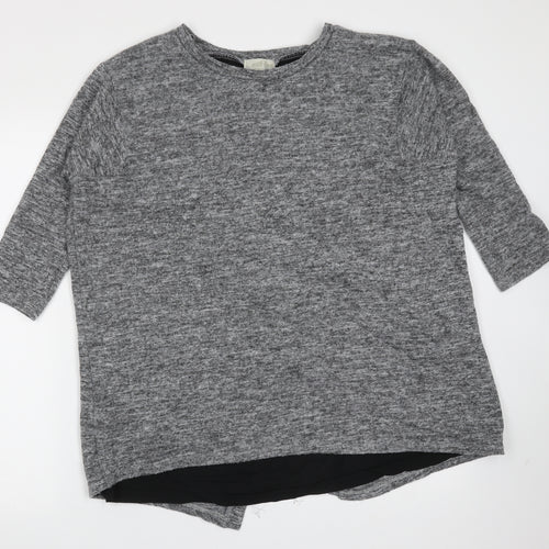 With Love Womens Grey Round Neck  Polyester Pullover Jumper Size 14