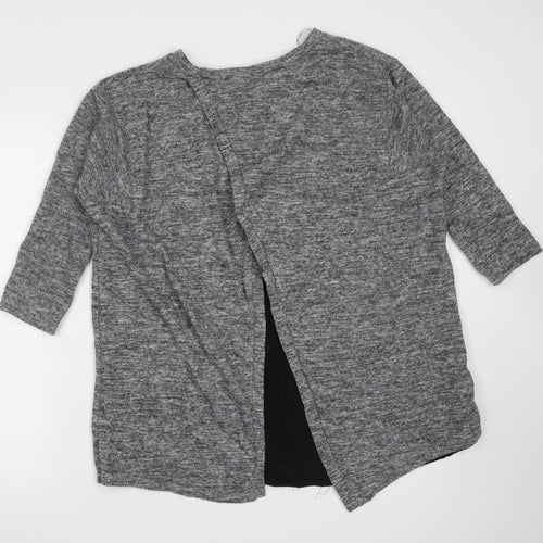 With Love Womens Grey Round Neck  Polyester Pullover Jumper Size 14