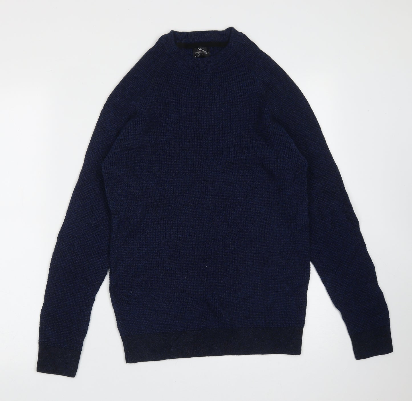 NEXT Mens Blue Round Neck  Cotton Pullover Jumper Size M