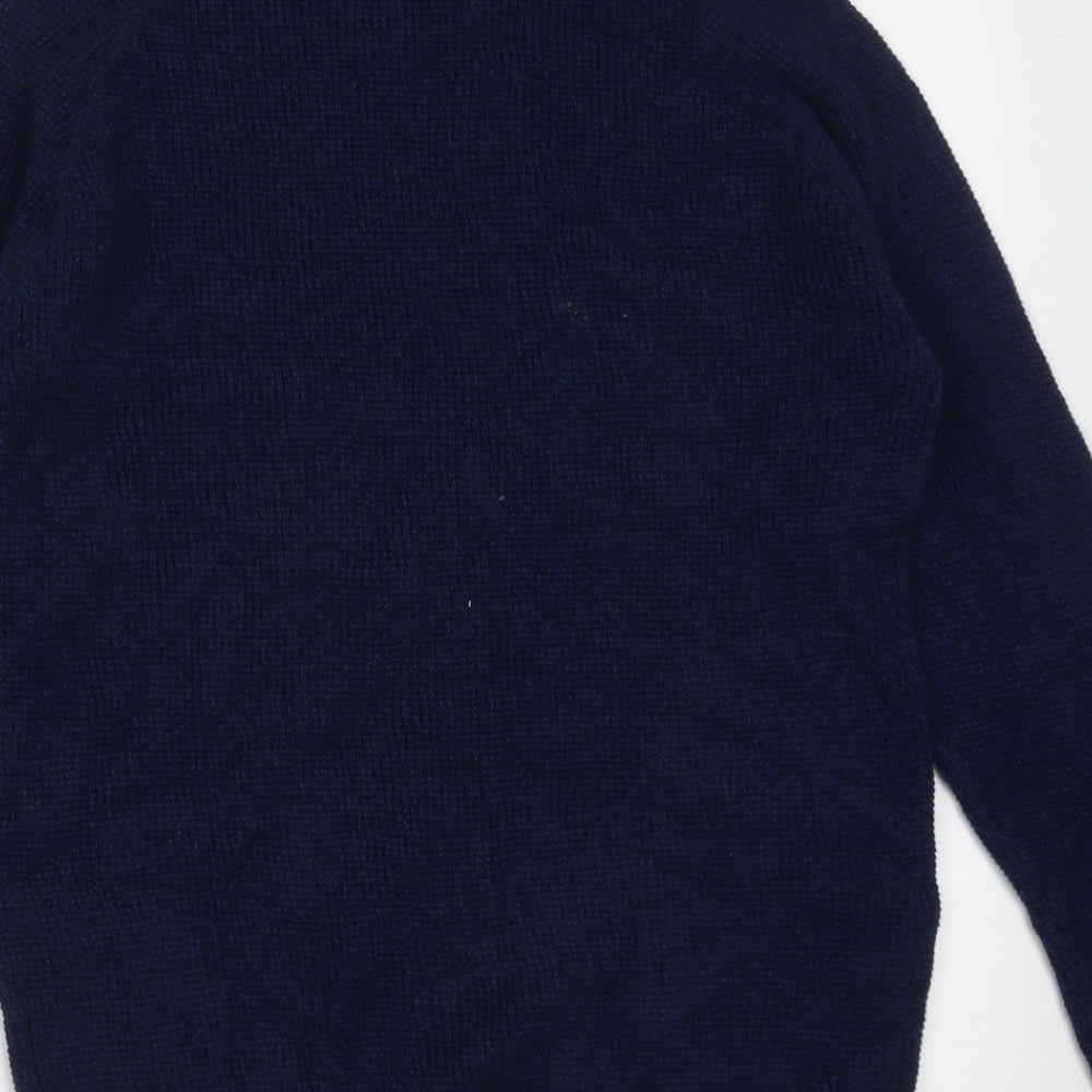 NEXT Mens Blue Round Neck  Cotton Pullover Jumper Size M