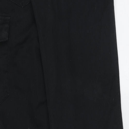 Dickies Womens Black  Polyester Cargo Trousers Size 8 L30 in Regular Zip