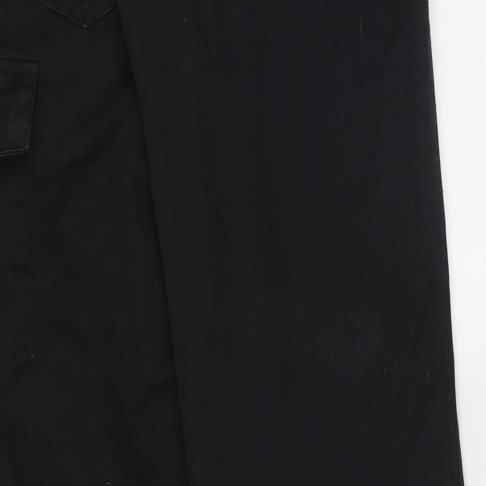Dickies Womens Black  Polyester Cargo Trousers Size 8 L30 in Regular Zip