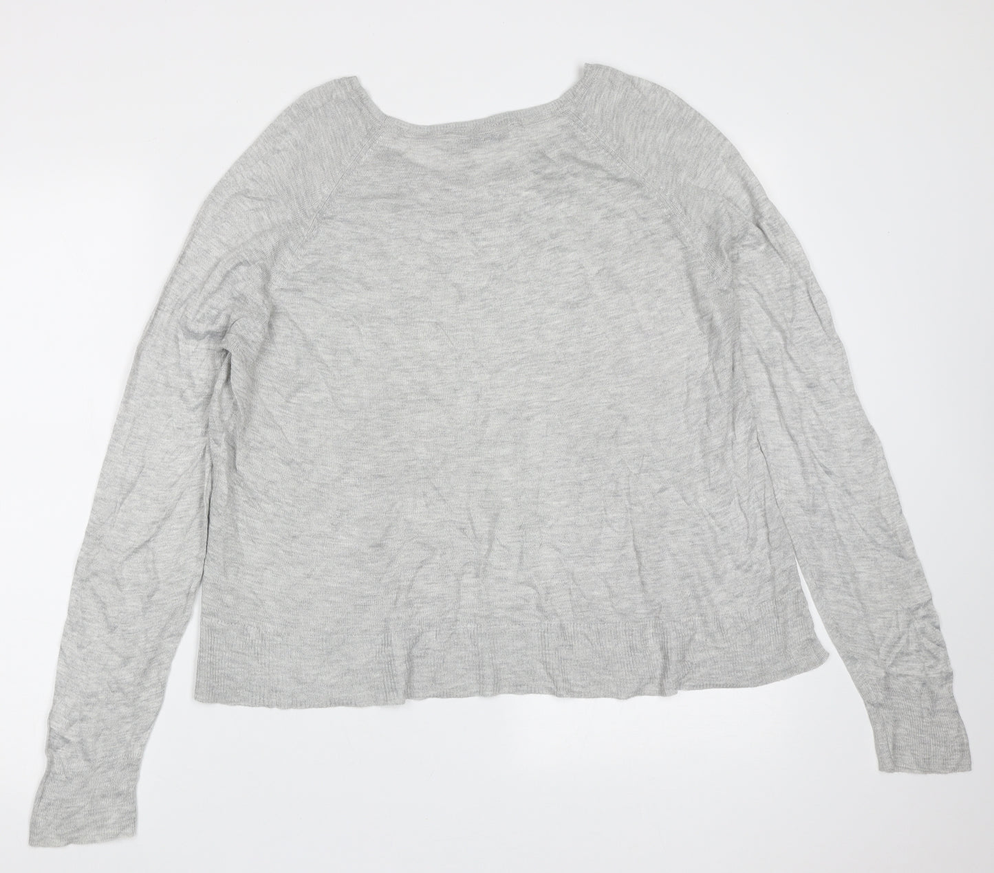 Zara Womens Grey Round Neck  Polyester Pullover Jumper Size M