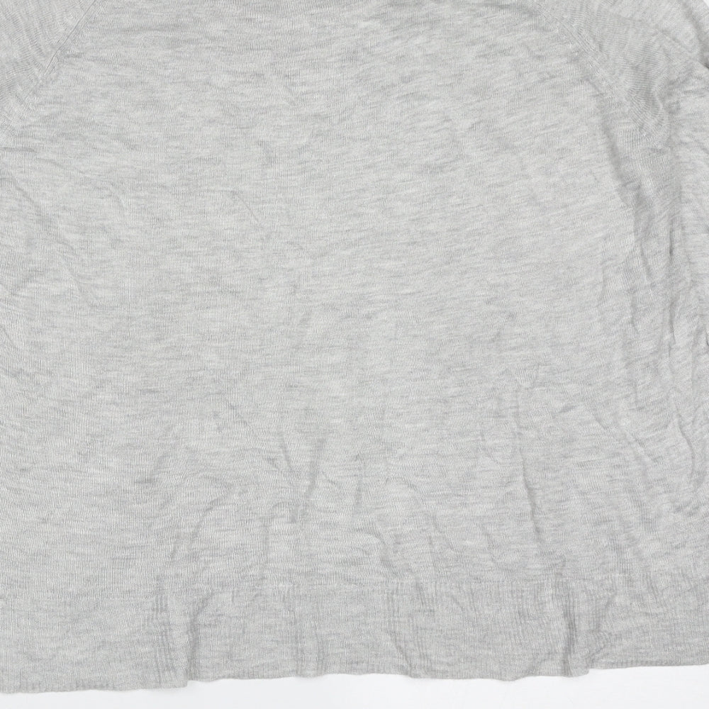 Zara Womens Grey Round Neck  Polyester Pullover Jumper Size M