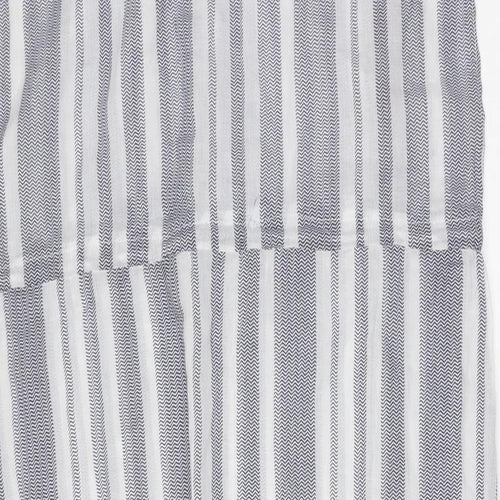 Iconique Womens Blue Striped  Shift  Size M  Round Neck  - cover up