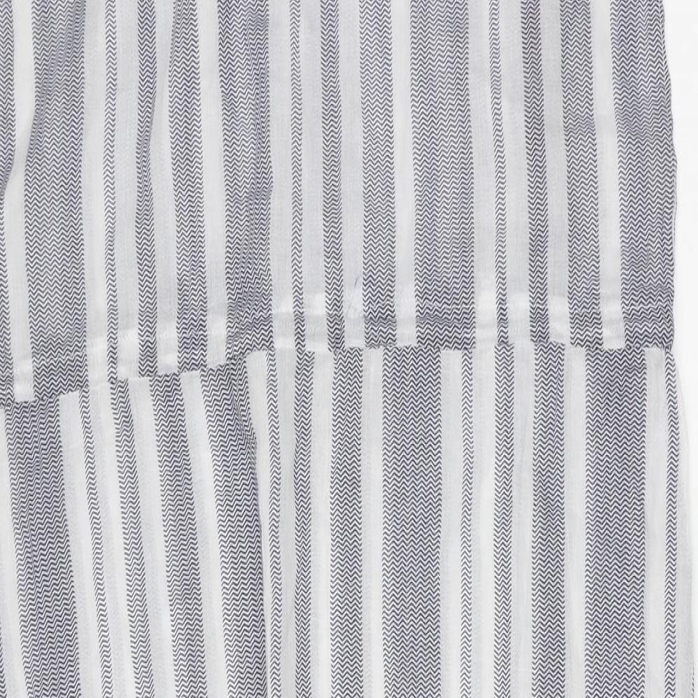 Iconique Womens Blue Striped  Shift  Size M  Round Neck  - cover up