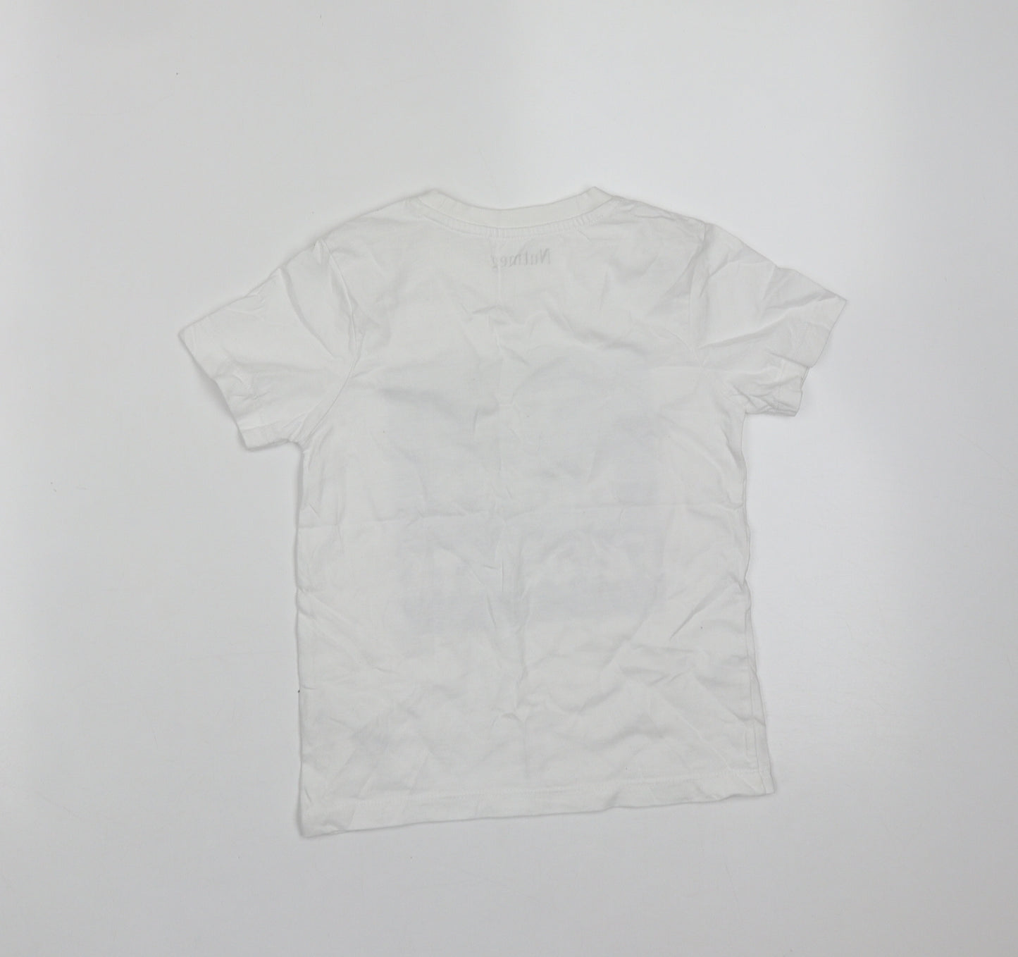 Nutmeg Boys White  Cotton Basic T-Shirt Size 3-4 Years Round Neck  - I'm Mama's Favourite