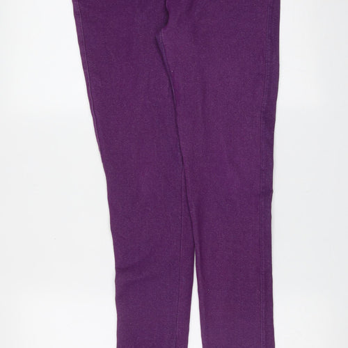 Miss 21 Womens Purple  Cotton Jegging Leggings Size 12 L31 in