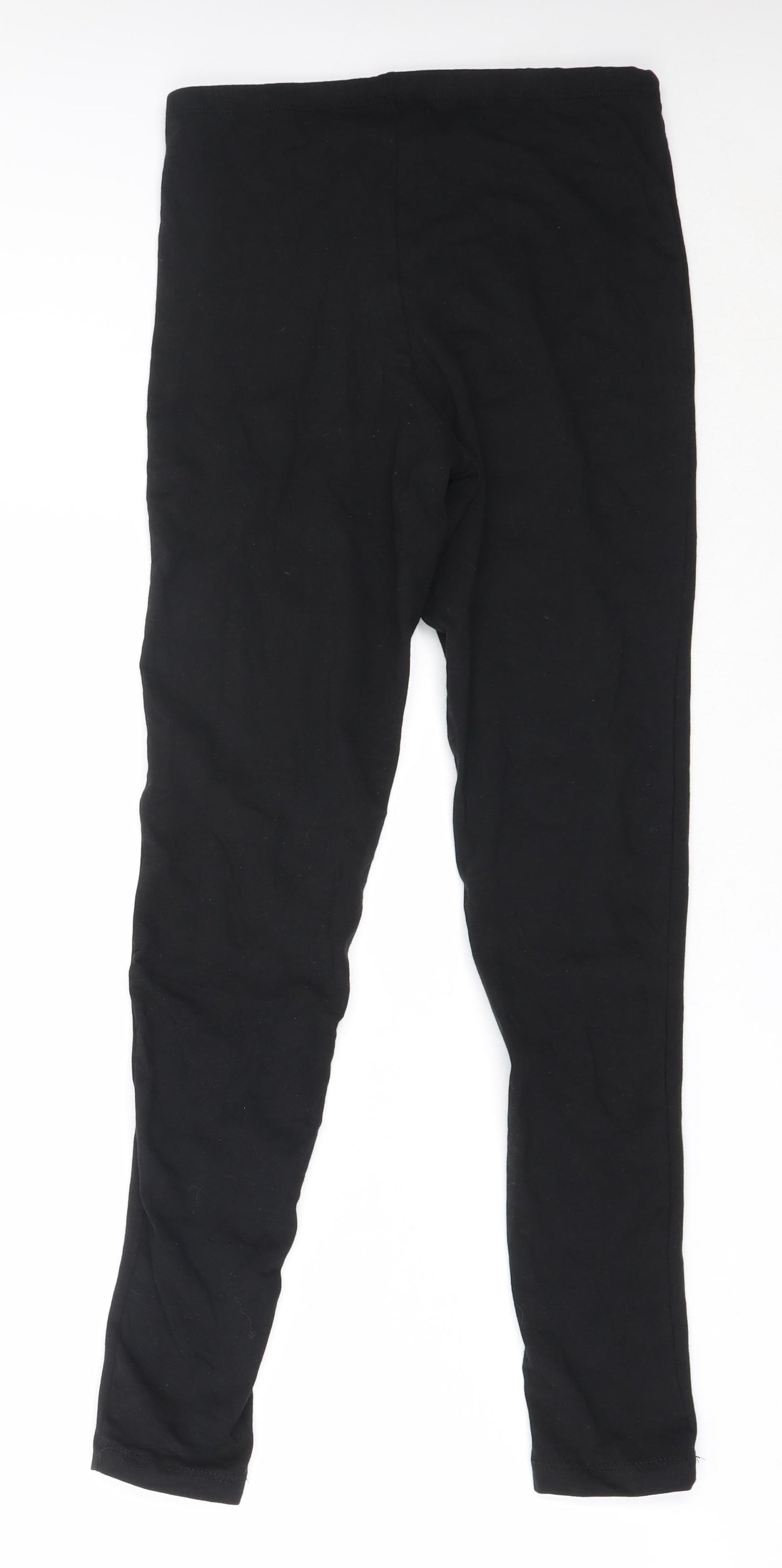 Wardrobe Womens Black  Cotton Capri Leggings Size 12 L27.5 in
