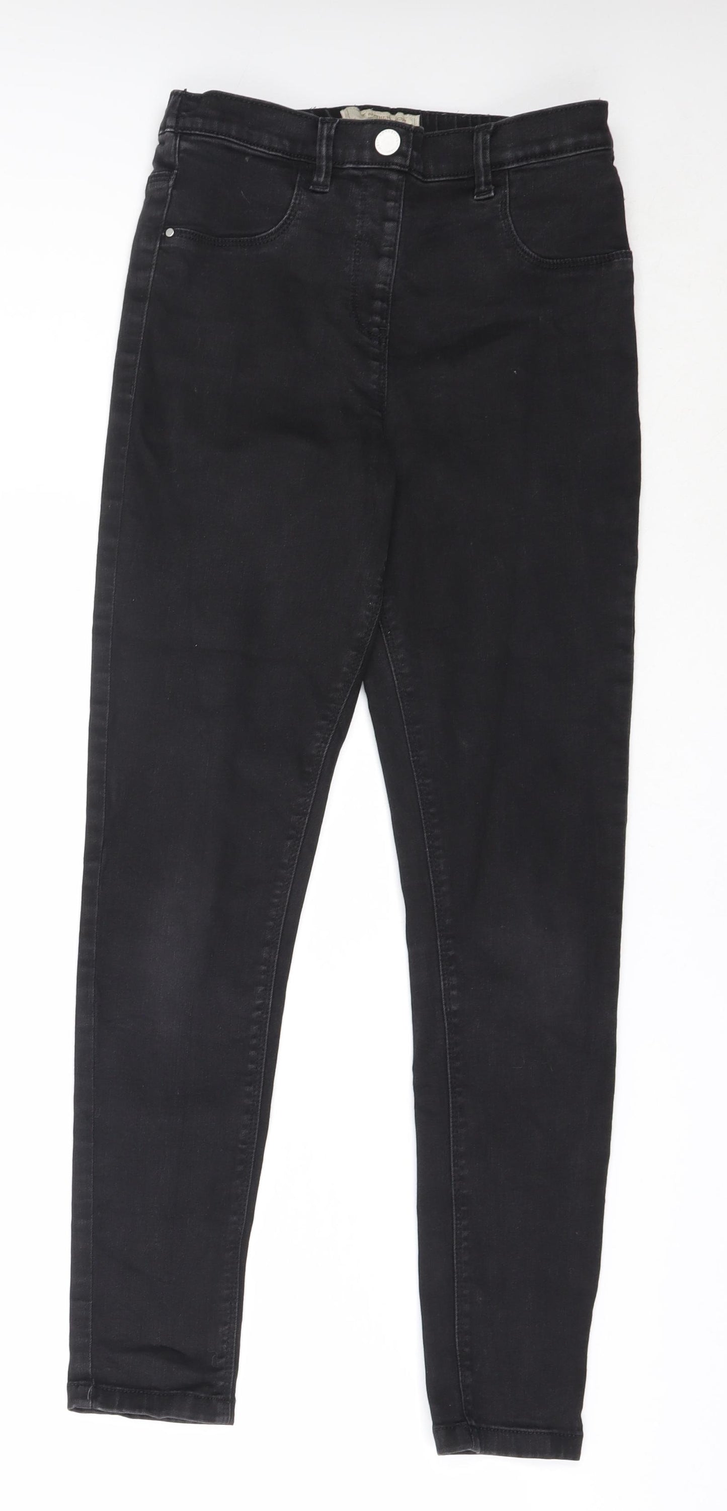 NEXT Girls Black  Cotton Skinny Jeans Size 13 Years  Regular