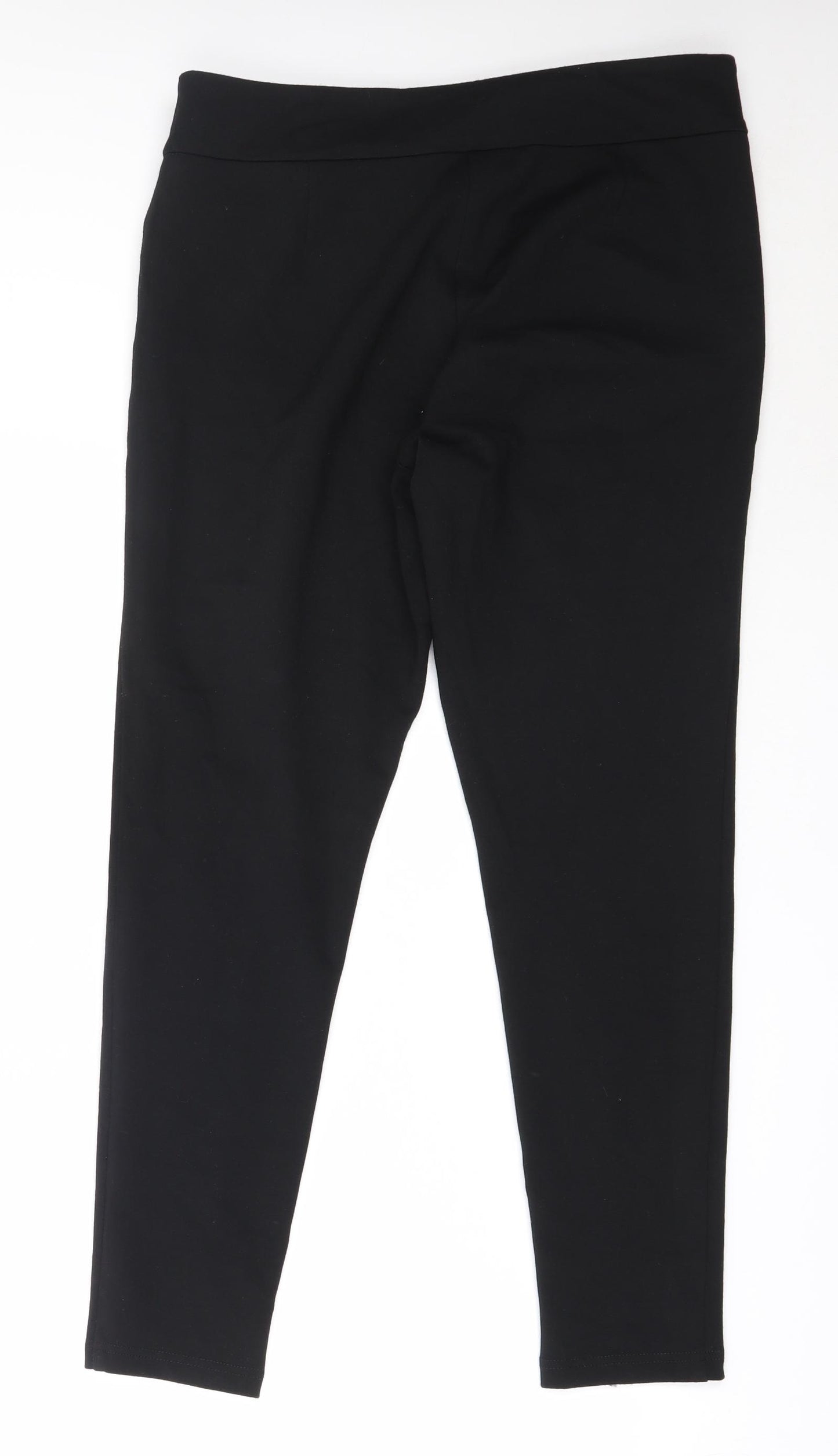 Preworn Womens Black  Polyester Capri Trousers Size 33 in L27.5 in Regular