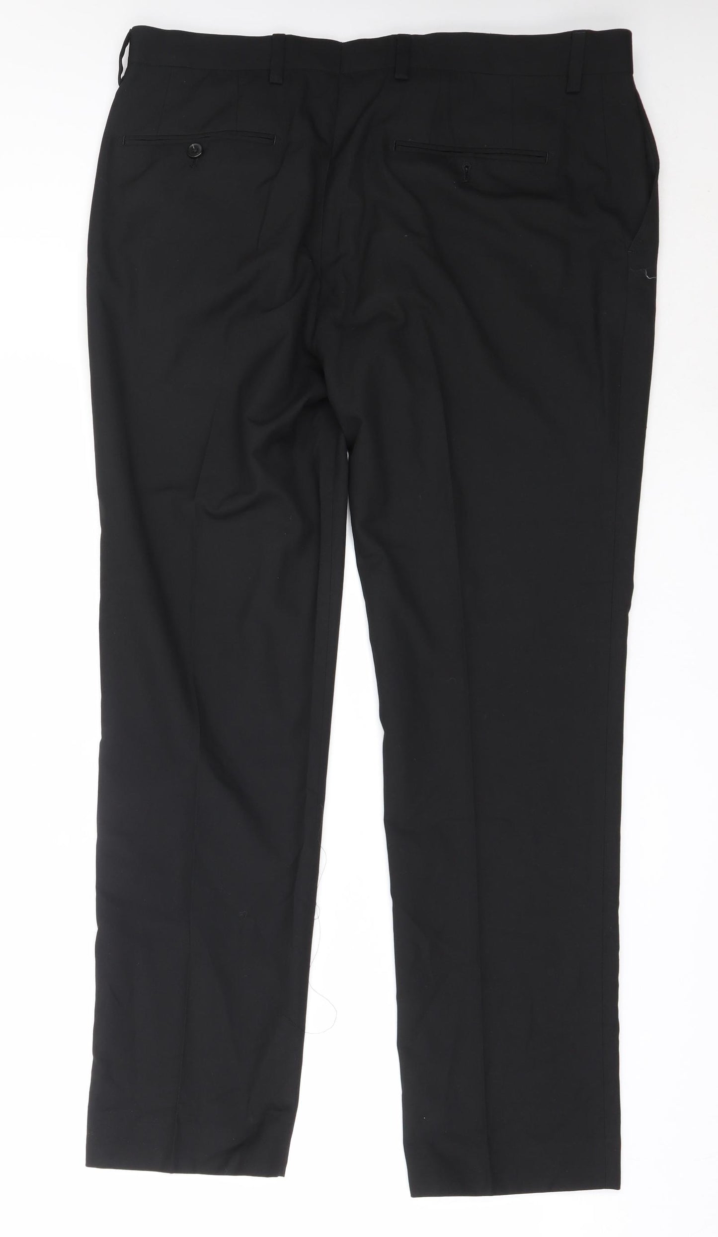 NEXT Mens Black  Polyester Trousers  Size 36 in L31 in Regular